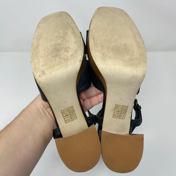 Jeffrey Campbell Black Seraphina Ankle Strap Platform Sandal Size 9 - Picture 8 of 9